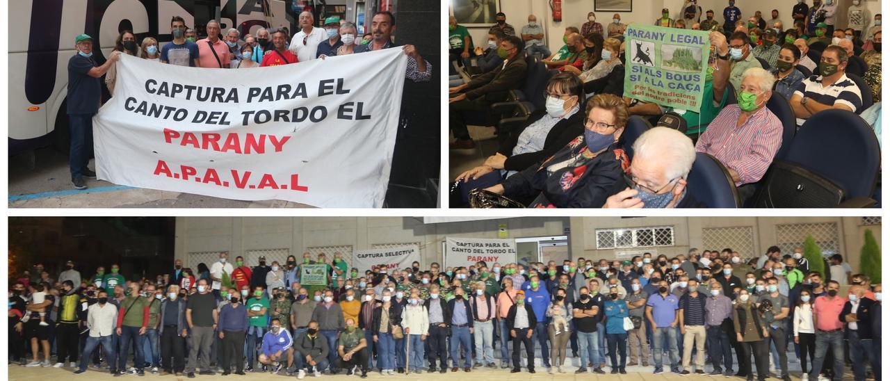 Más de 700 &#039;paranyers&#039; han exigido este jueves de forma unánime al Consell que autorice las pruebas de campo del cesto malla.