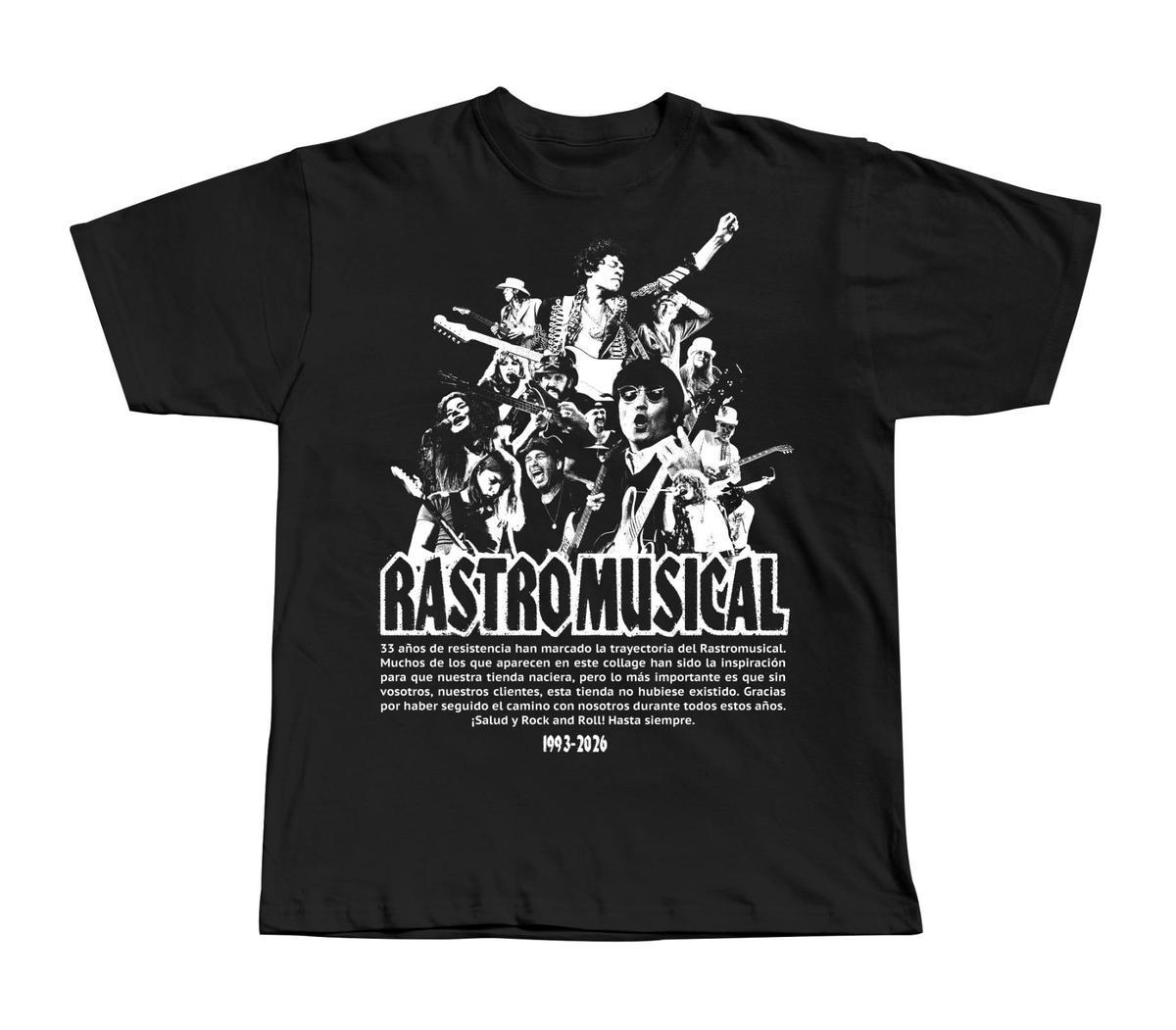 Como cierre simbólico a esta etapa, Rastromusical ha lanzado unas camisetas conmemorativas.