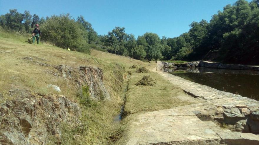 Playa fluvial de Robleda.