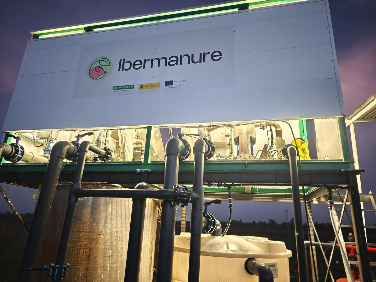 Módulo de doble separación mecánica de las fases sólida y líquida de los purines.