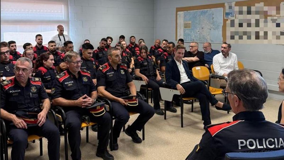 Un moment de l'acte celebrat a la comissaria de Figueres