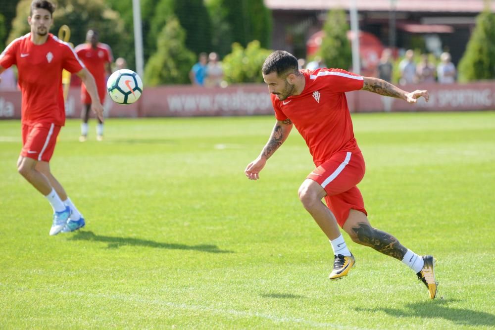 Entrenamiento del Sporting, miércoles