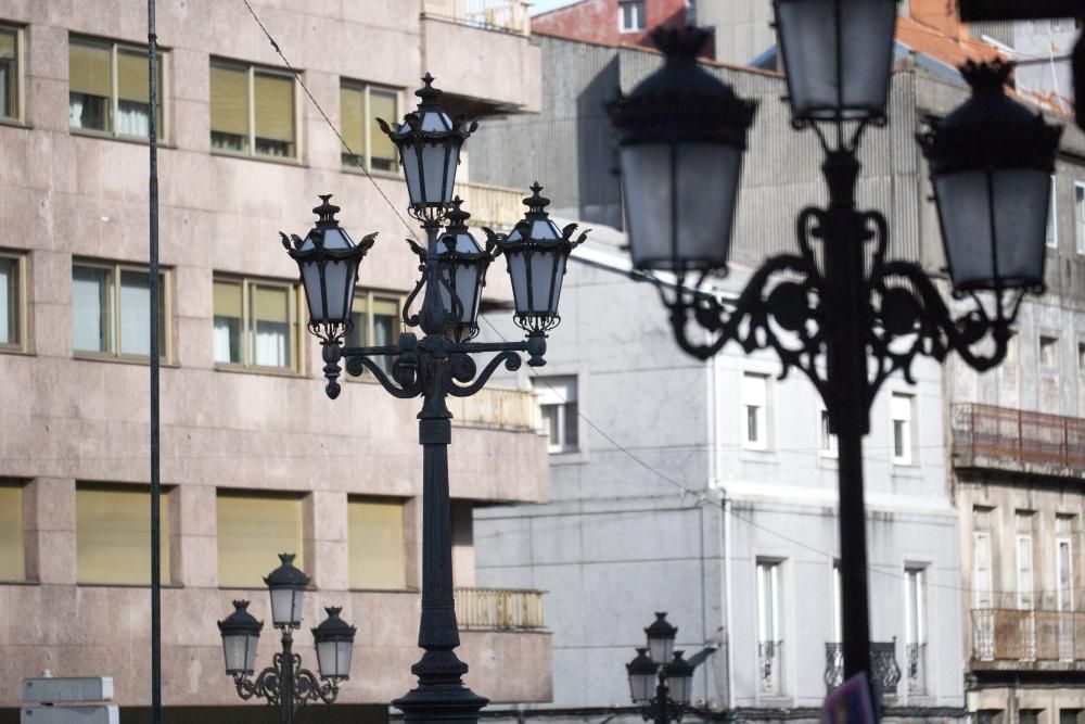 Las farolas de A Estrada que se han convertido en emblemas locales