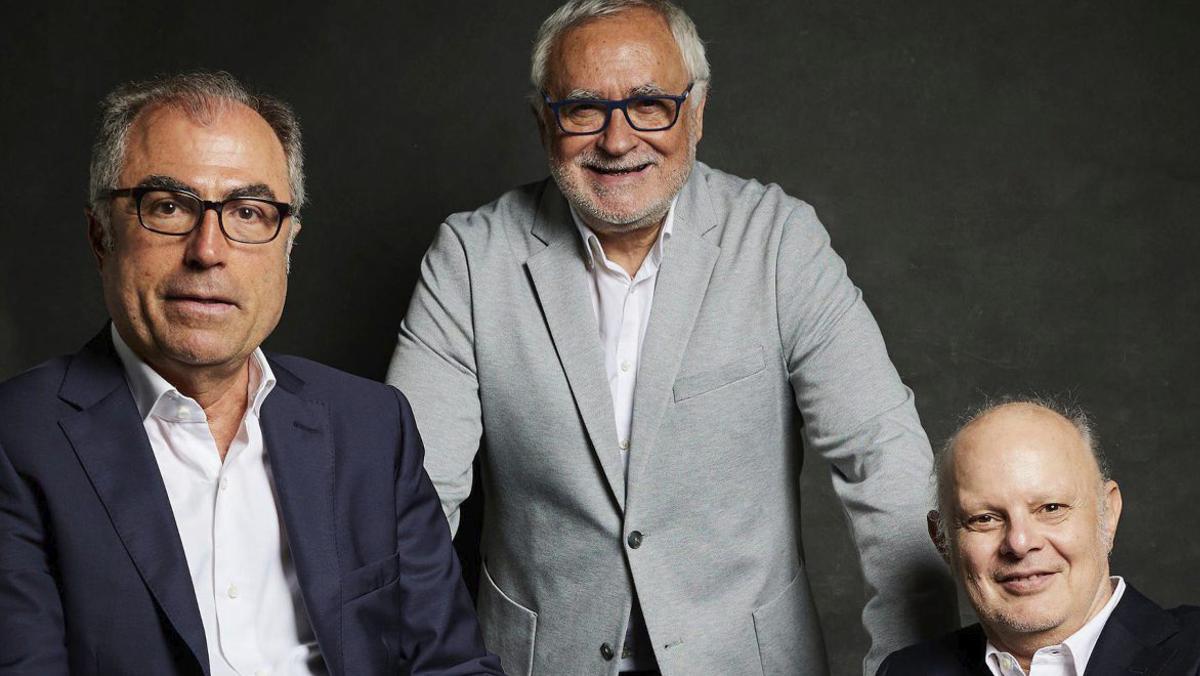 Els fundadors de Slimop: Eduardo Ferrer (esquerra), Armengol Torres (enmig) i Alejandro Santillán.