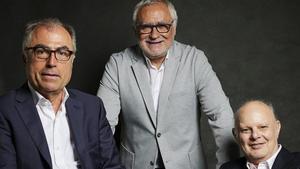 Els fundadors de Slimop: Eduardo Ferrer (esquerra), Armengol Torres (enmig) i Alejandro Santillán.