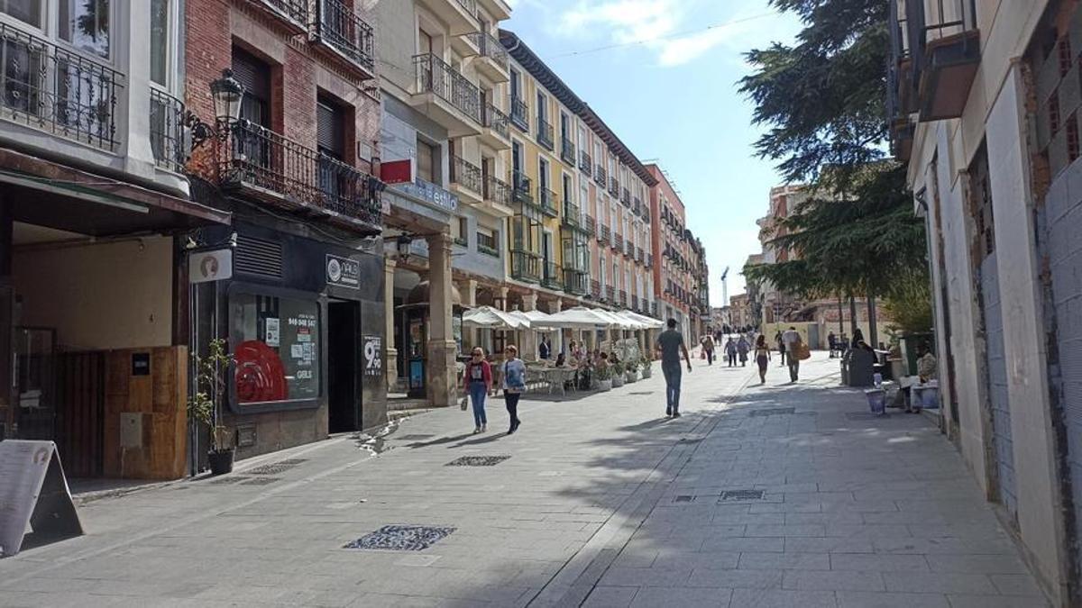 Una calle del centro de Guadalajara.