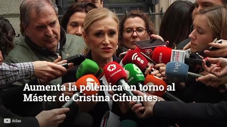 Arrecia la polémica sobre el máster de Cristina Cifuentes