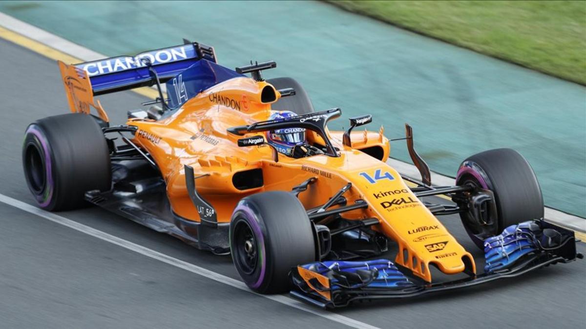 Alonso, en acción en el Albert Park