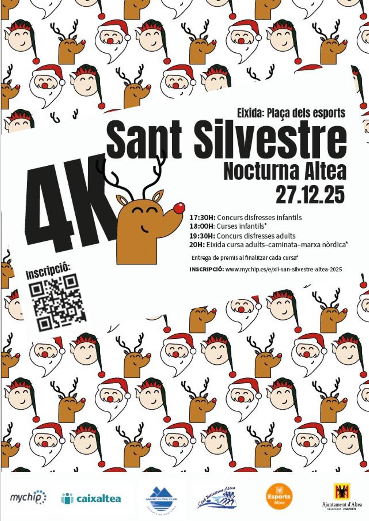 Cartel de la San Silvestre de Altea.