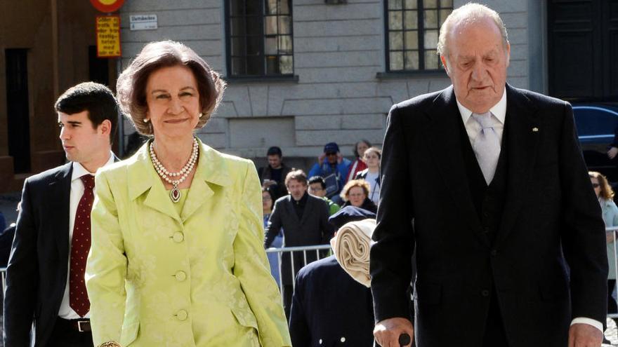 Los Reyes Juan Carlos y Sofía, en Estocolmo.