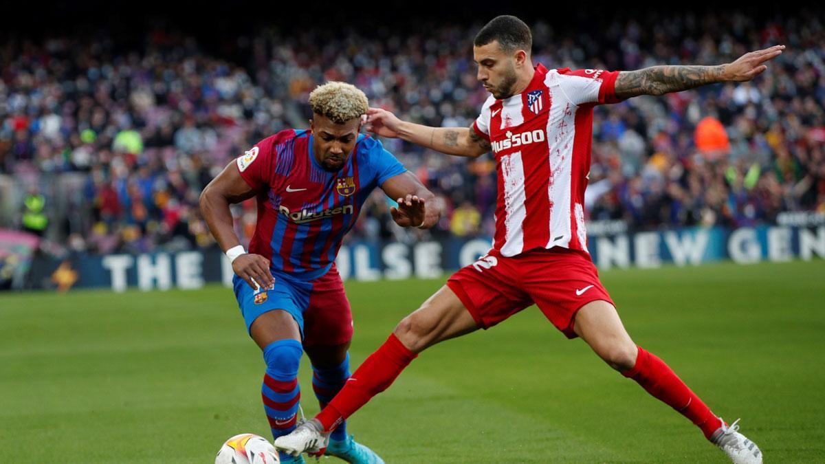 Adama, durante el Barça - Atlético