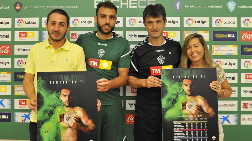 Jorge Pérez, Gonzalo Verdú, Pacheta y Patricia Rodríguez, durante la presentación de la campaña de abonos