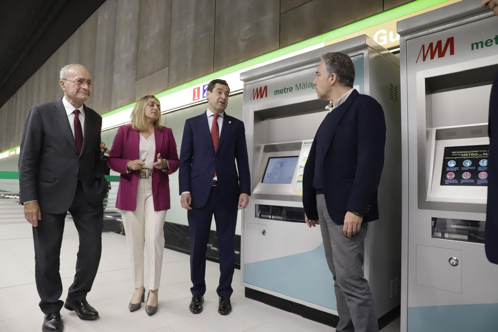 Inauguración de la estación Guadalmedina del metro de Málaga