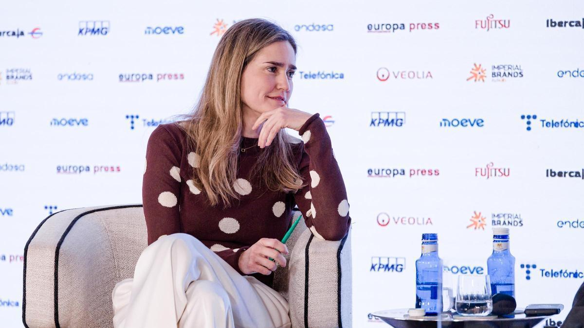 La ministra Sara Aagesen, este miércoles en un desayuno informativo de 'Europa Press'.