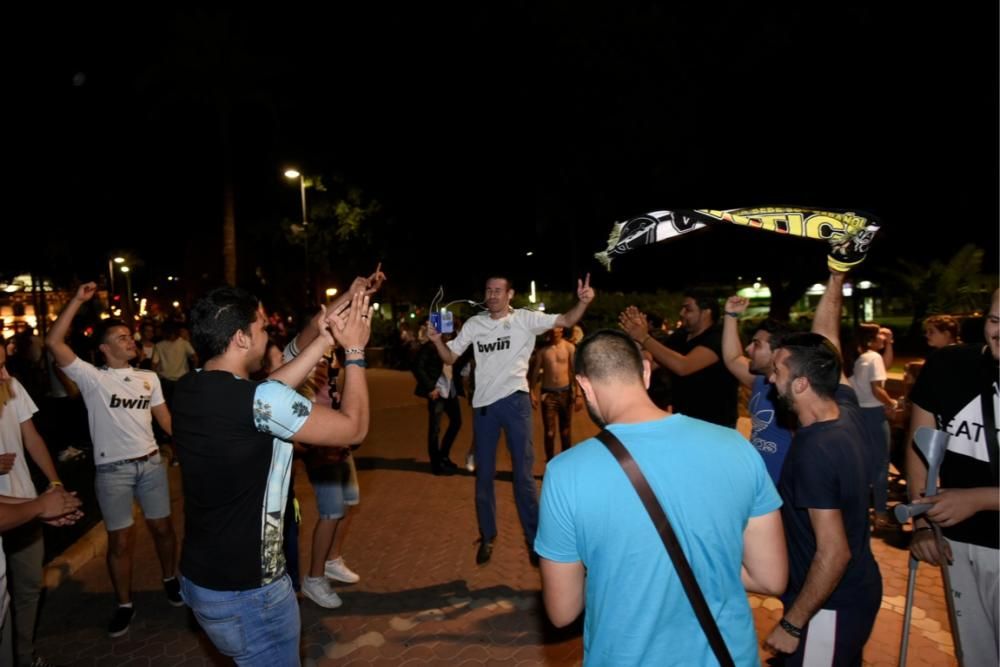 Celebración en Murcia del triunfo del Madrid