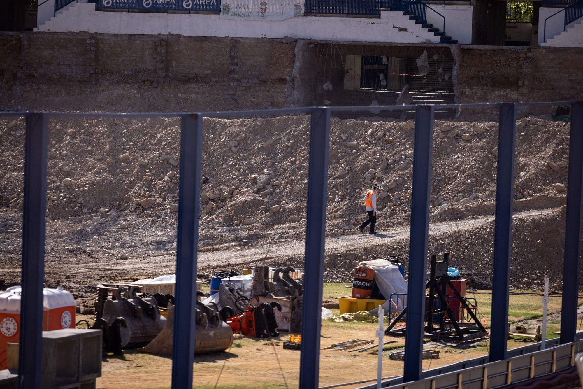En imágenes | Visita a las obras de La Romareda cuando se cumple un año del inicio de los trabajos