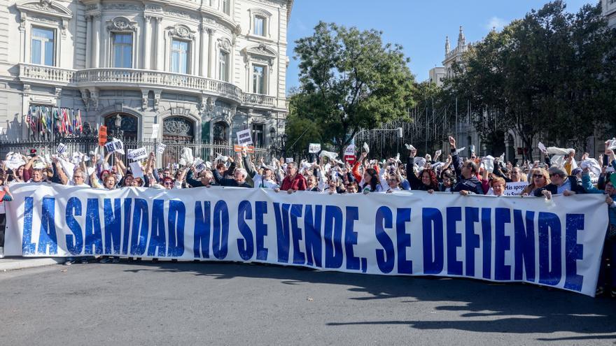 Manifestación por la sanidad pública en Madrid.