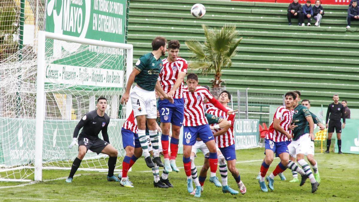 Imagen del Cacereño-Atlético de Madrid B del pasado domingo.