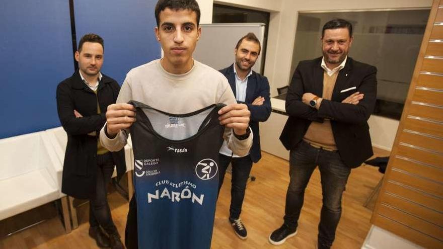 Fernández, Nabaoui, Soto y Cillero, ayer, en la rueda de prensa de presentación. // Bernabé/Cris M.V.