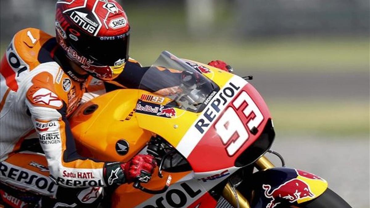 Márquez, en acción en el circuito de Termas del Río Hondo