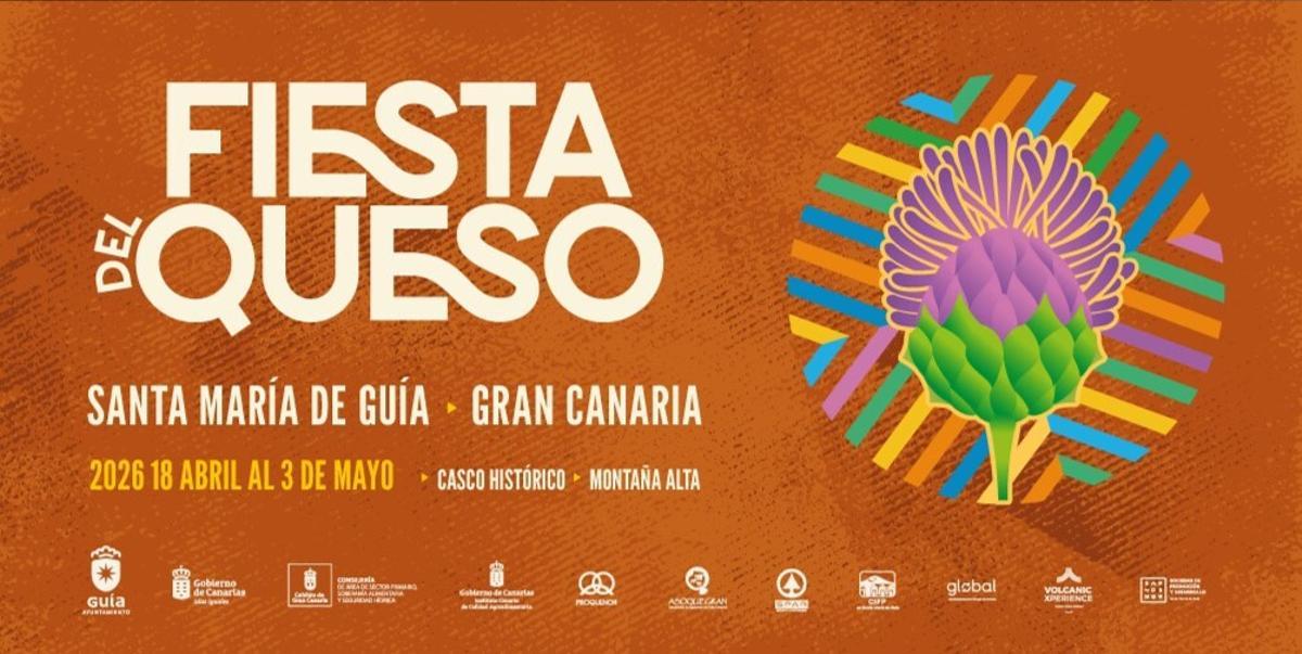 Cartel de la Fiesta del Queso de Guía 2026.