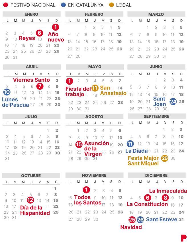 Calendario Laboral Lleida 2023