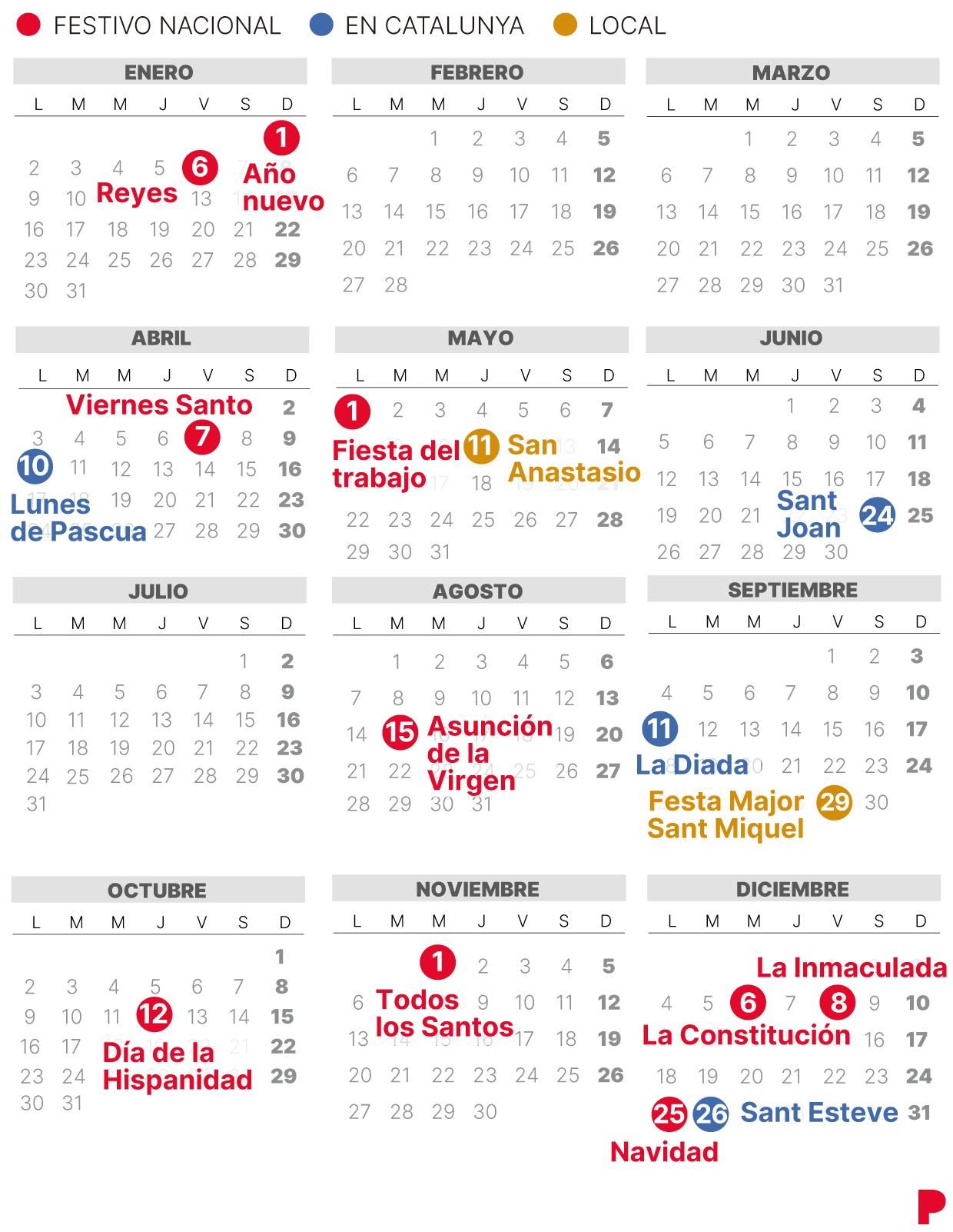 Calendario Laboral Lleida 2023