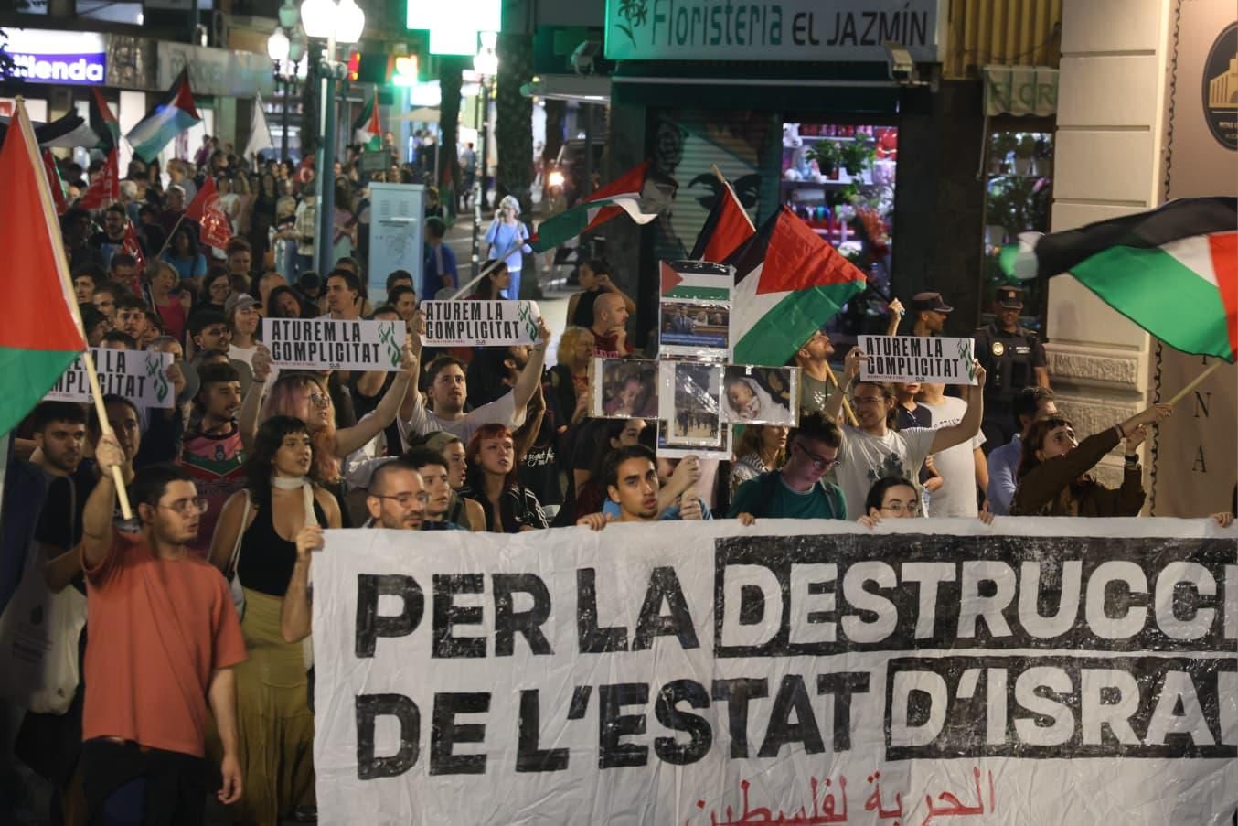 Alicante alza la voz por Palestina en una jornada de movilizaciones