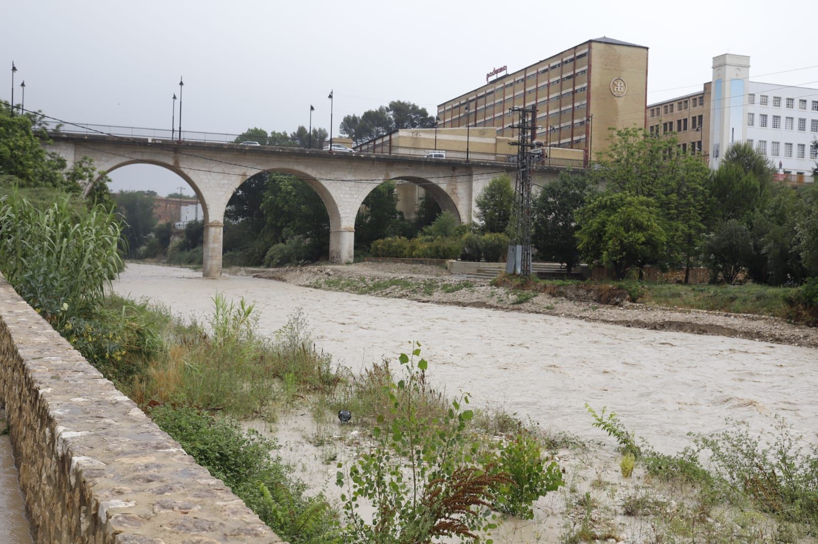 Así están siendo las lluvias torrenciales en Ontinyent