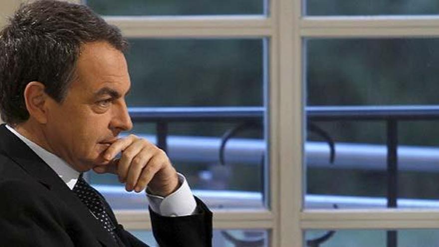 José Luis Rodríguez Zapatero, en un momento de la entrevista