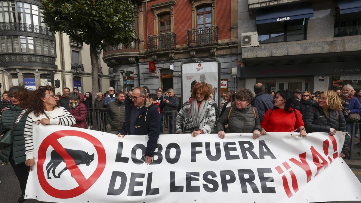 Movilización del campo asturiano, el pasado febrero, en Oviedo