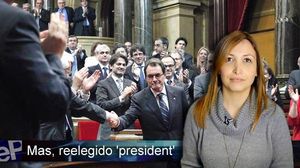 Mas, reelegit president amb els vots de CiU i ERC.