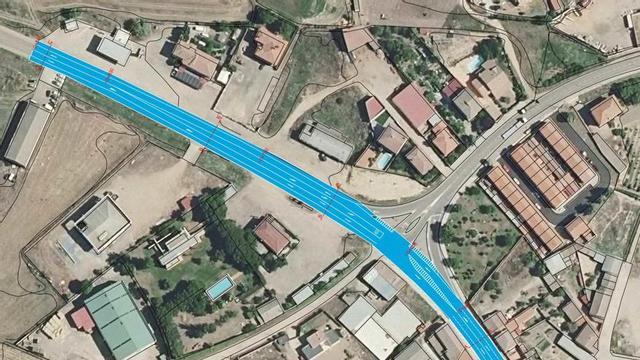 Plano en el que se detalla parte del tramo de la  carretera nacional en el que será renovado el firme. | CEDIDA