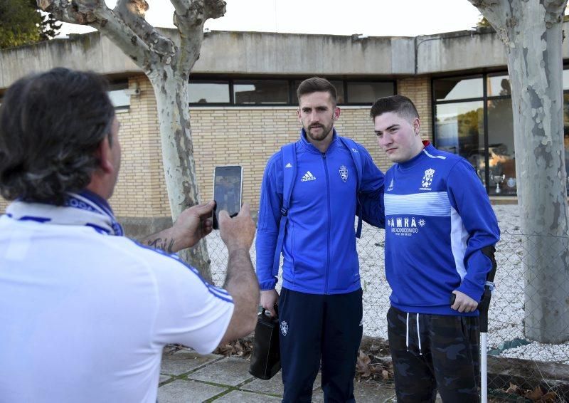 Salida hacia Pamplona del Real Zaragoza