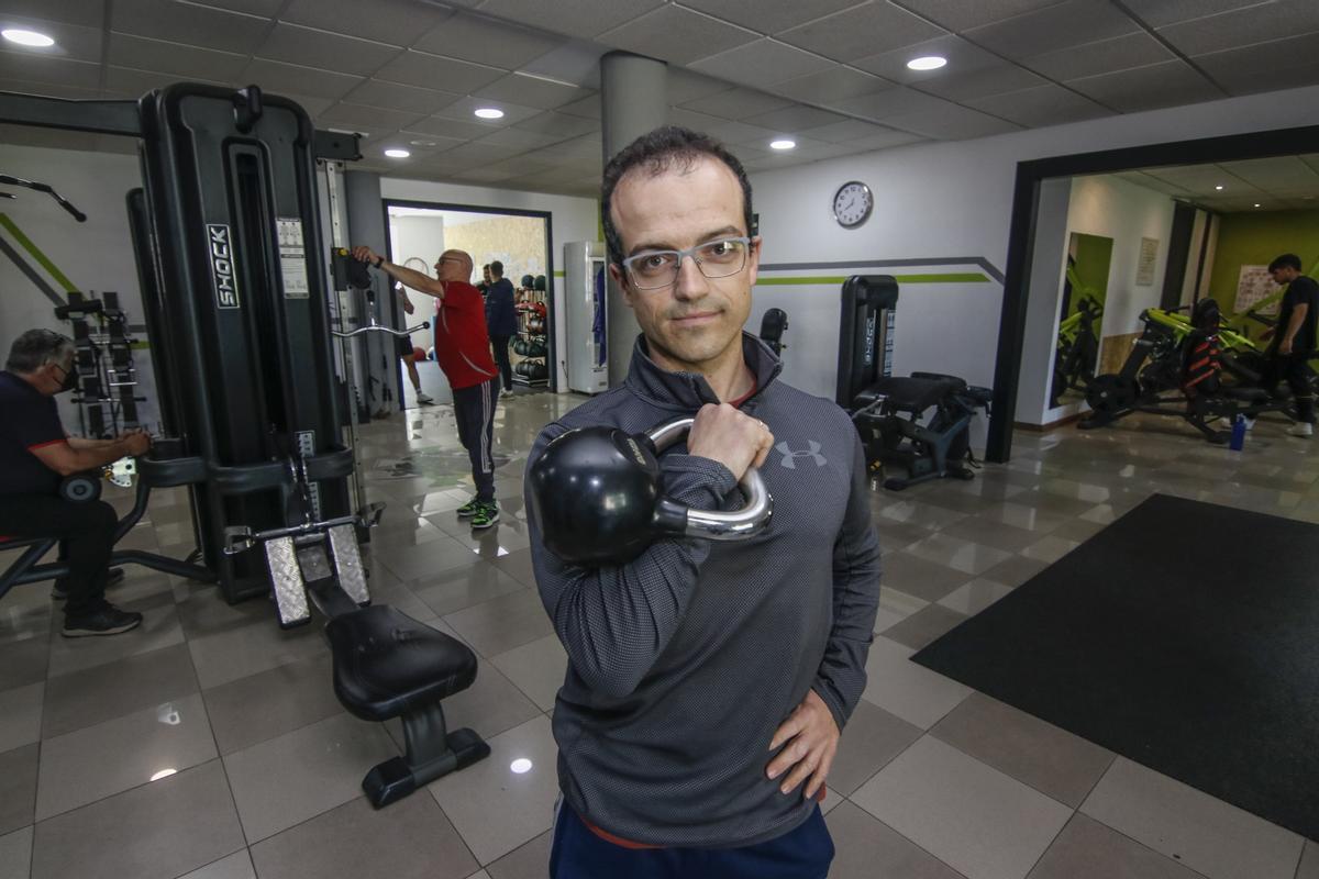 Jorge Salmón, en el Centro de Entrenamiento Funcional ViveVién, en Mejostilla.