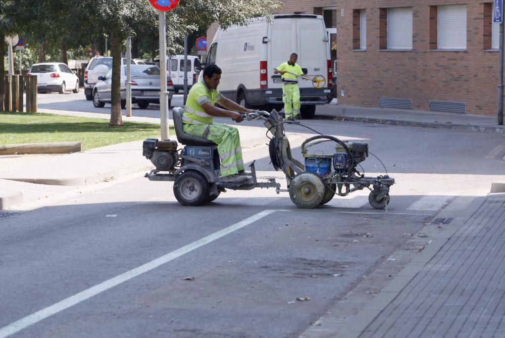 Preparació de les noves zones blaves i verdes de Salt