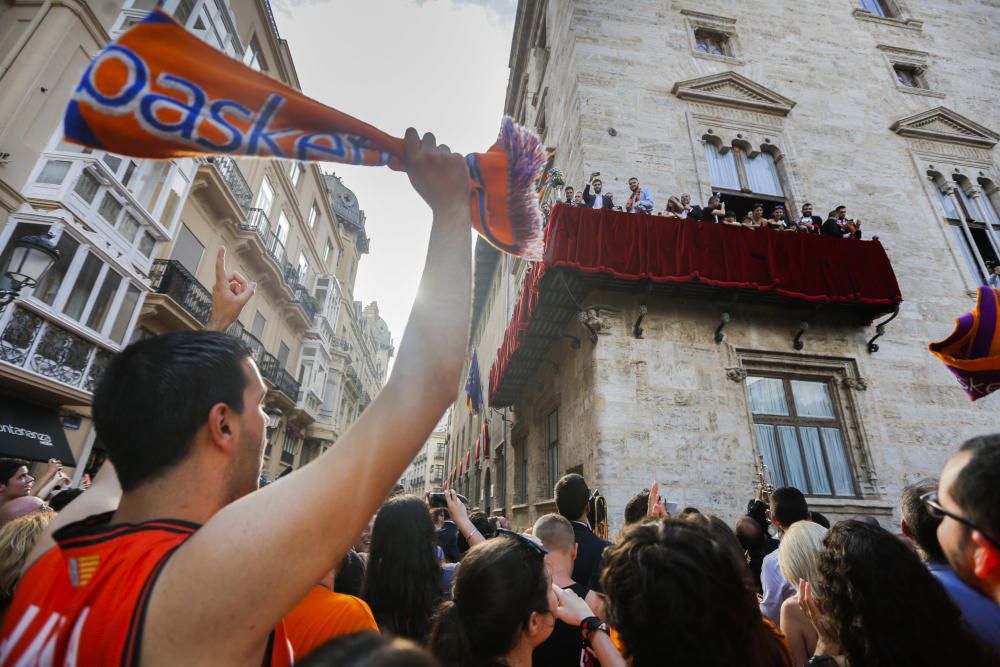 Actos de celebración del Valencia Basket