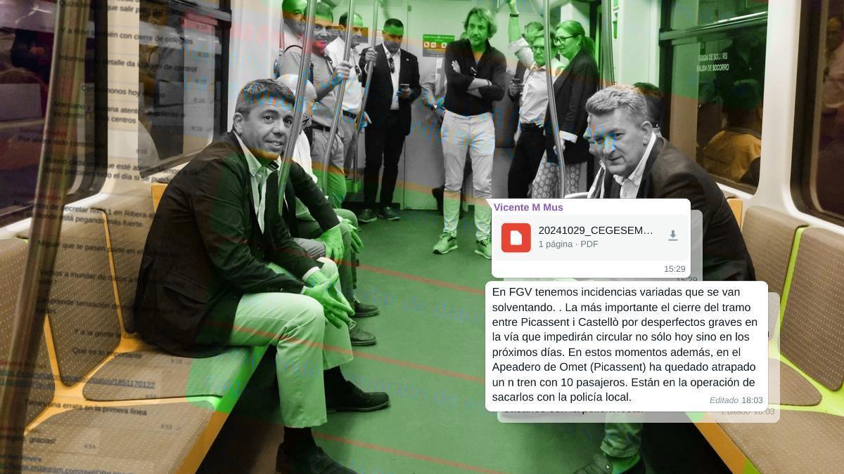 El expresident de la Generalitat, Carlos Mazón, y el conseller de Transportes, Vicente Martínez Mus