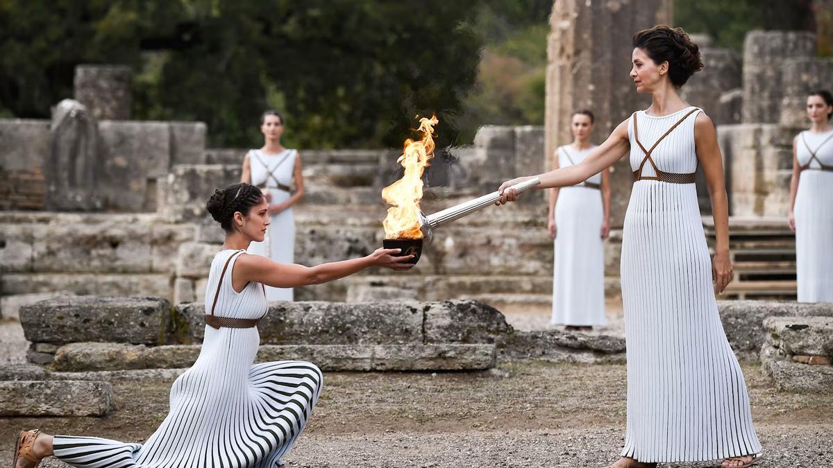 Ceremonia de encendido de la llama olímpica