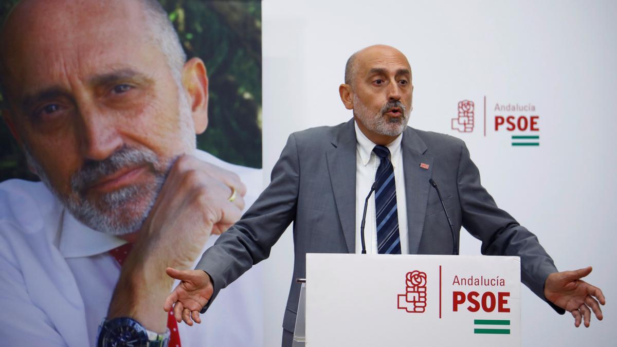 El candidato a las primarias a la Presidencia de la Junta de Andalucía en el PSOE Luis Ángel Hierro.