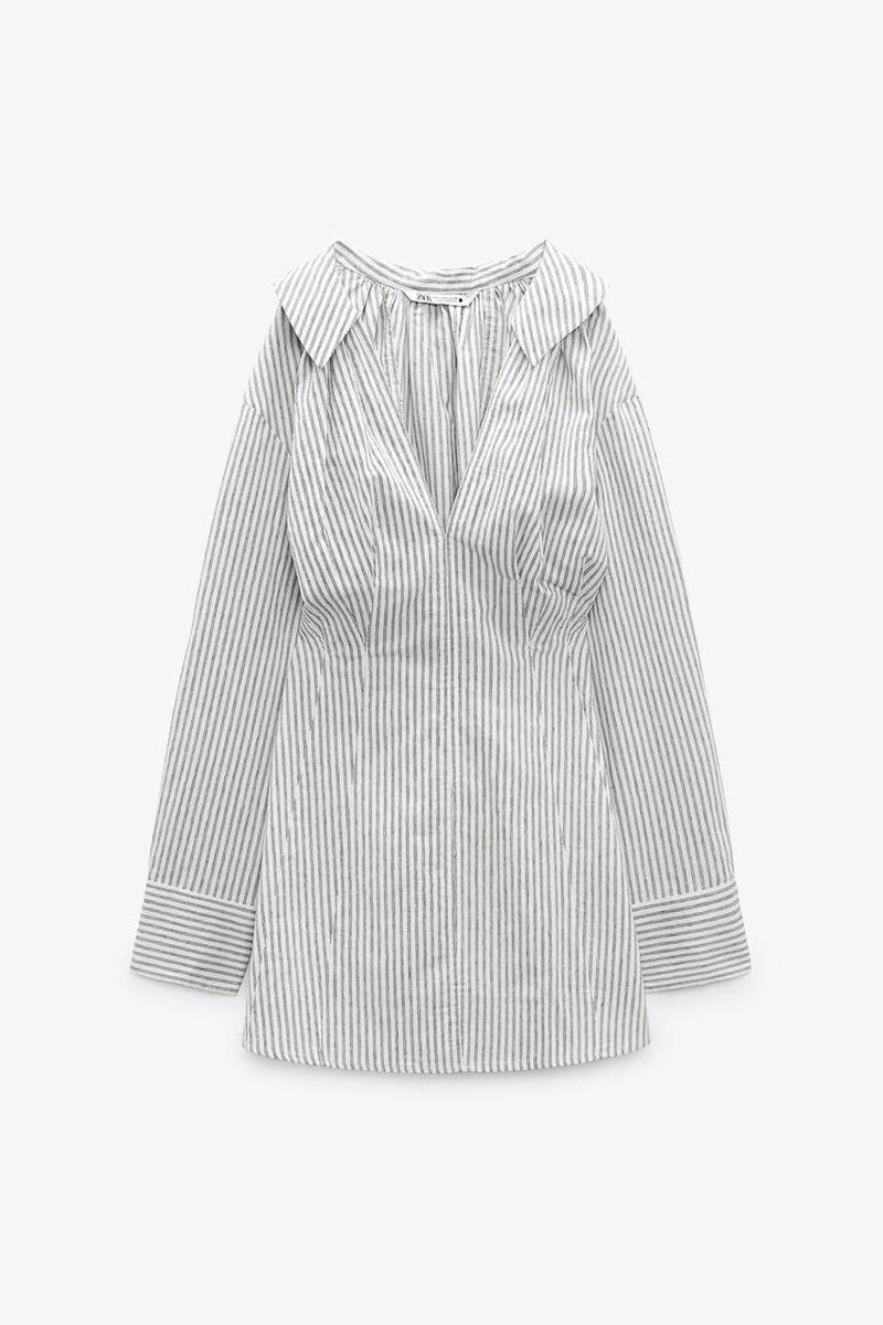Vestido corto de rayas