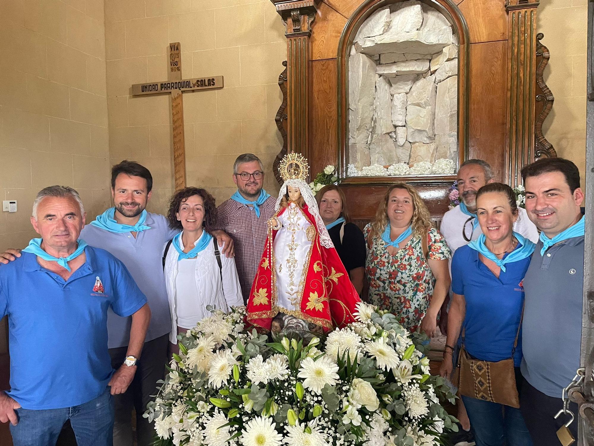 La Virgen del Viso ya está en la colegiata de Salas