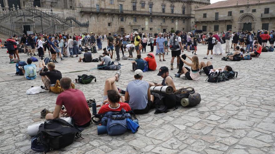 Santiago recibe só en maio máis peregrinos que nos primeiros catro meses de 2024 xuntos