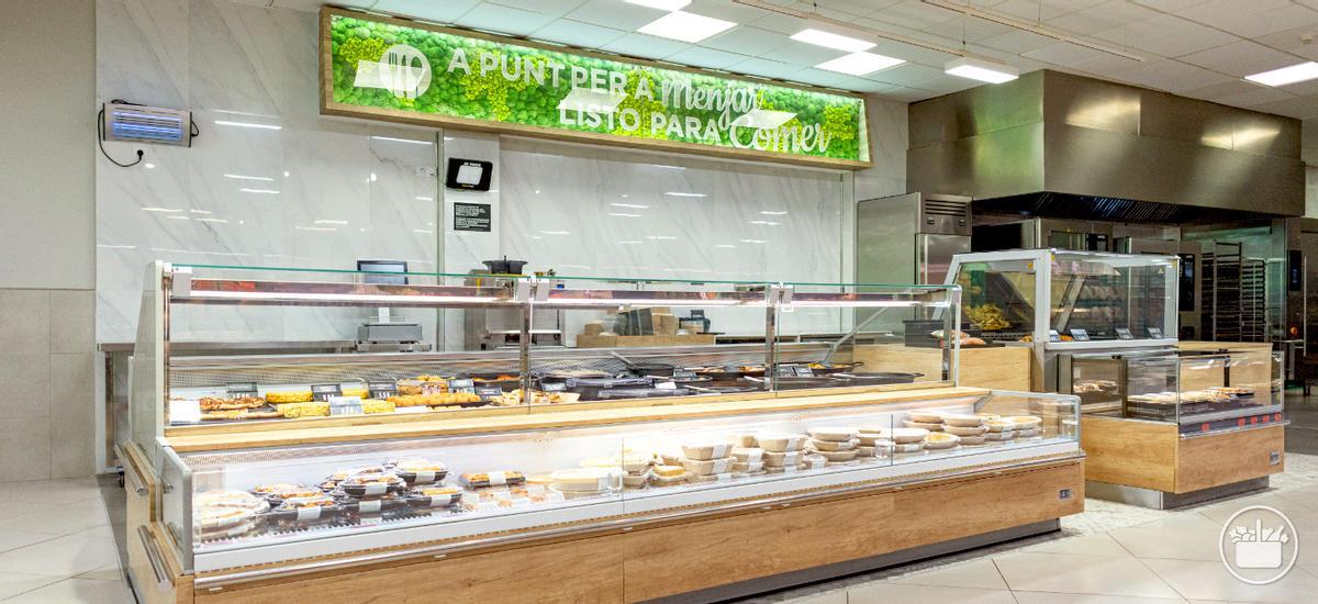 Imagen de una de las secciones de 'Listo para comer' de Mercadona.