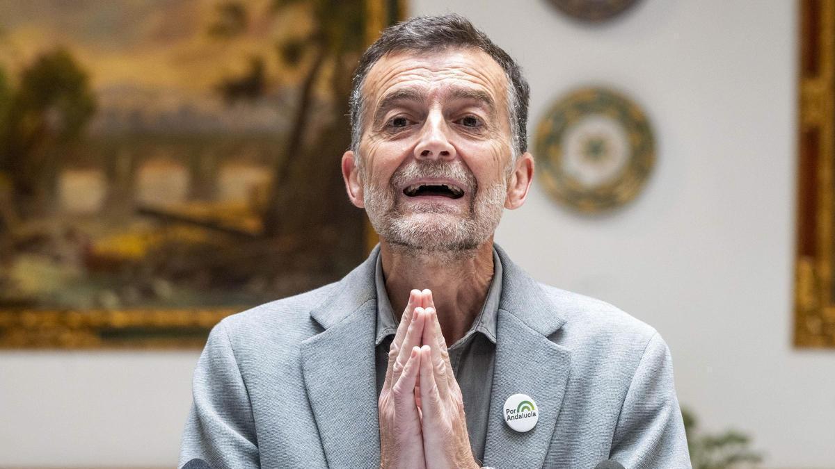 Antonio Maíllo, candidato de Por Andalucía en las elecciones andaluzas.