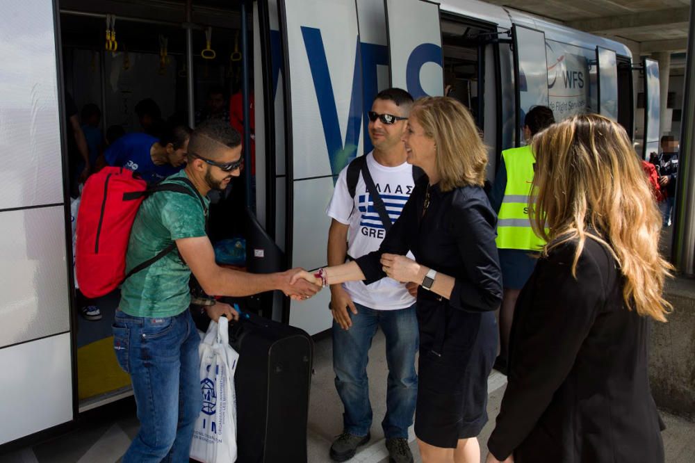 Llegada a España de los refugiados que vendrán a Asturias