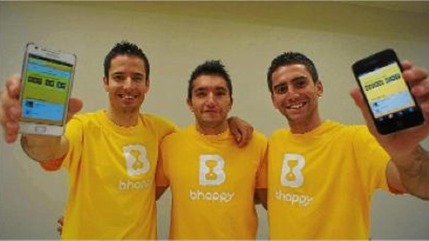 Pau Feliu, Gabriel Prat i Jordi Balet han creat la xarxa social Bhappy