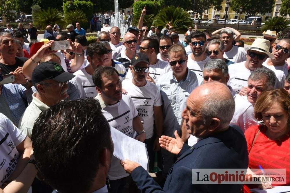 Protesta de taxis en Murcia