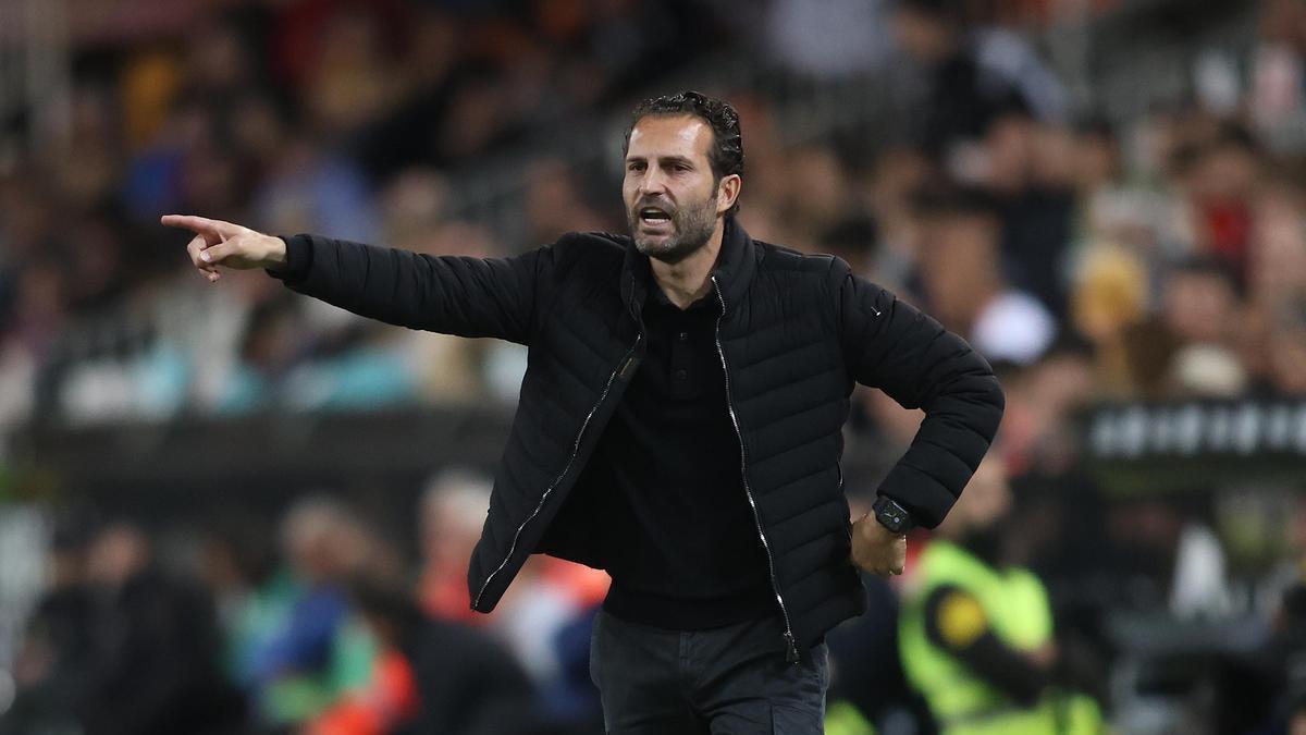 Rubén Baraja, durante el partido ante el Rayo.