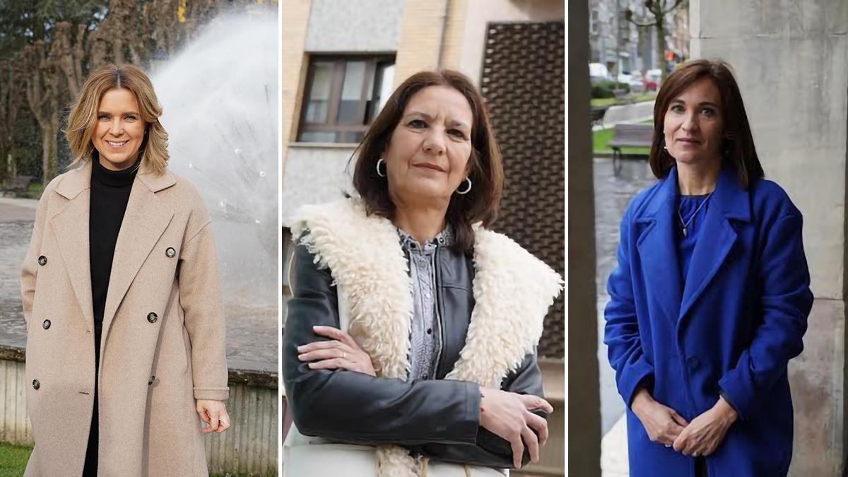 Por la izquierda, Eva Iglesias, Patricia Antuña y María José Fernández